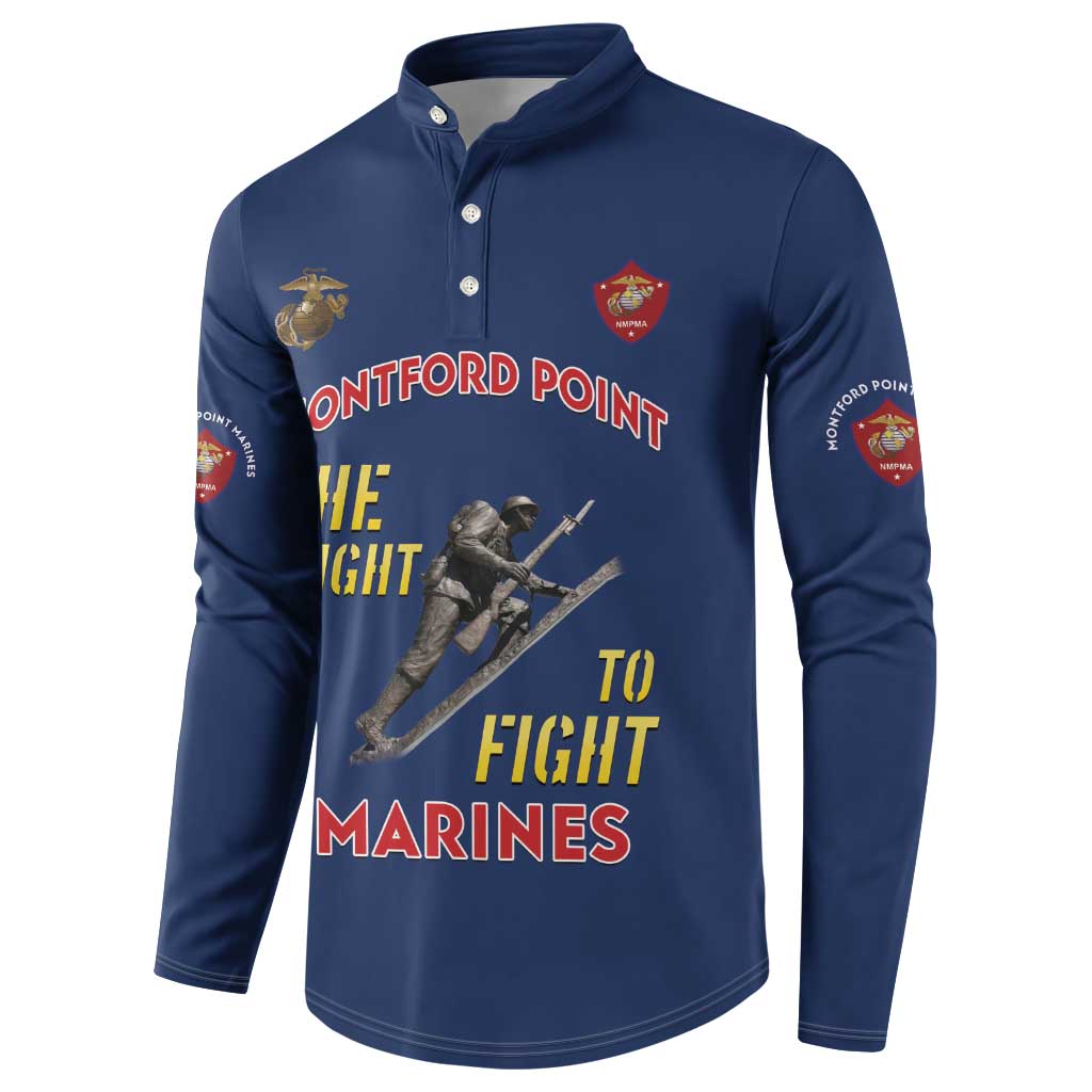 Montford Point Marines Button Sweatshirt The Right To Fight - Blue