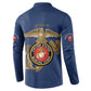 Montford Point Marines Button Sweatshirt The Right To Fight - Blue