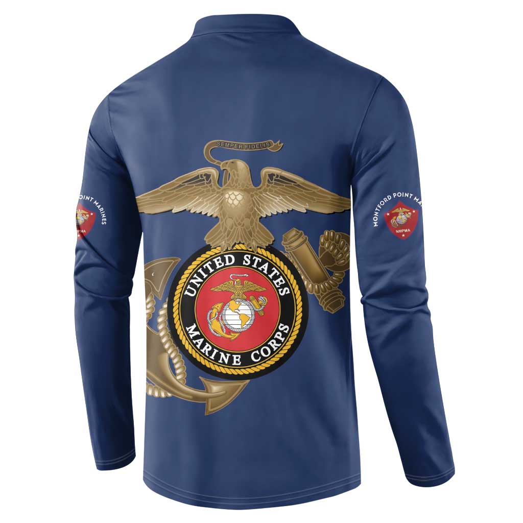 Montford Point Marines Button Sweatshirt The Right To Fight - Blue
