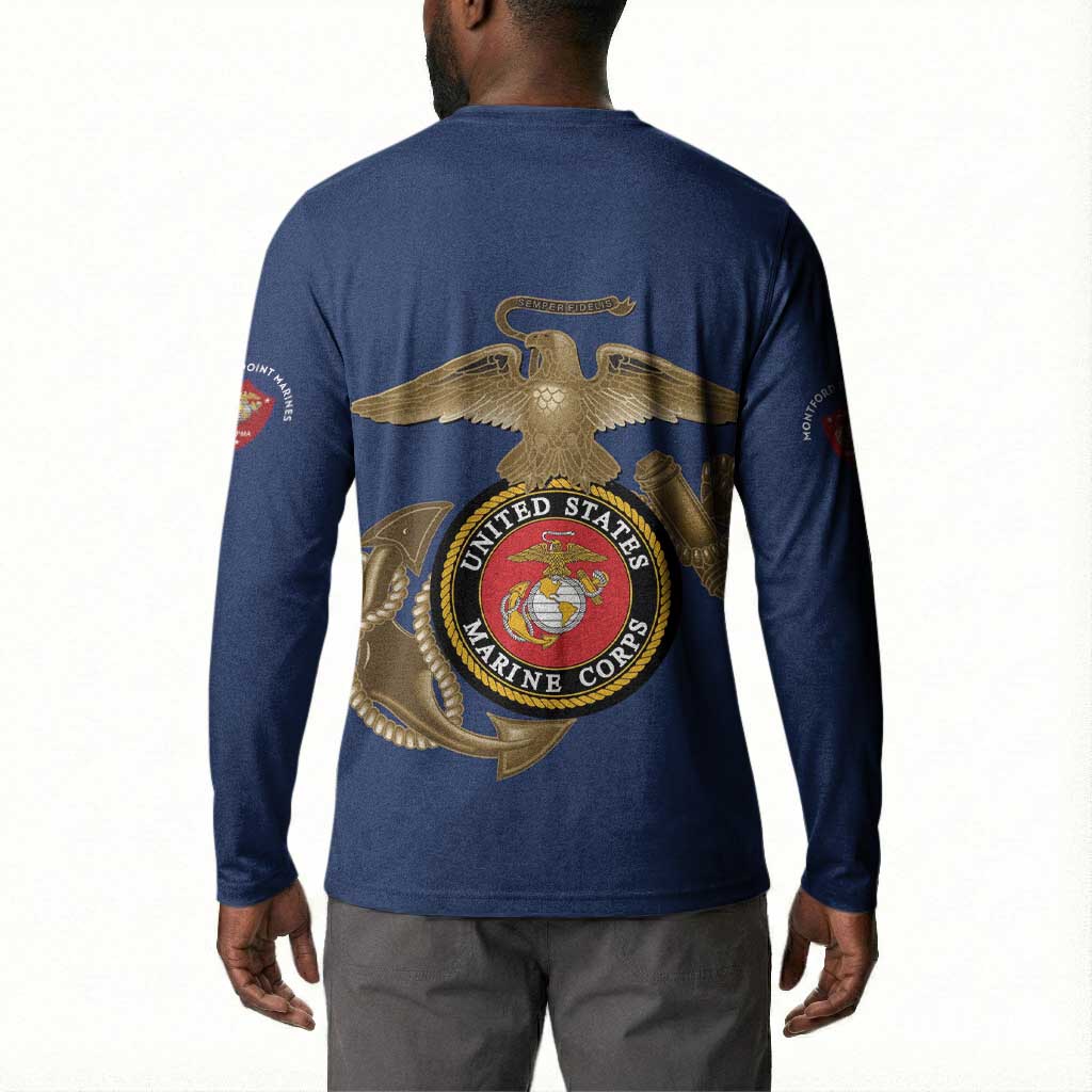 Montford Point Marines Button Sweatshirt The Right To Fight - Blue