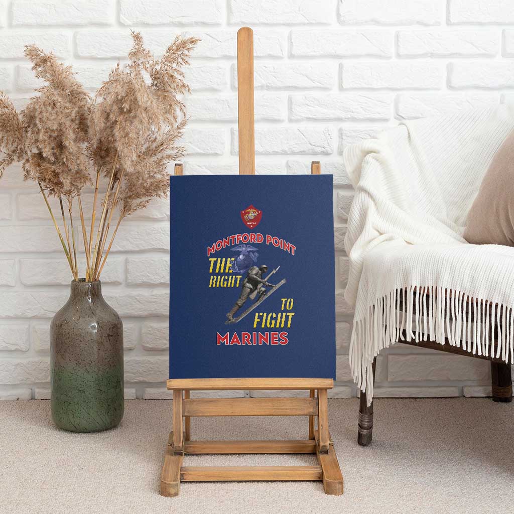 African American Heroes Canvas Wall Art Montford Point Marines - Blue - African Pride