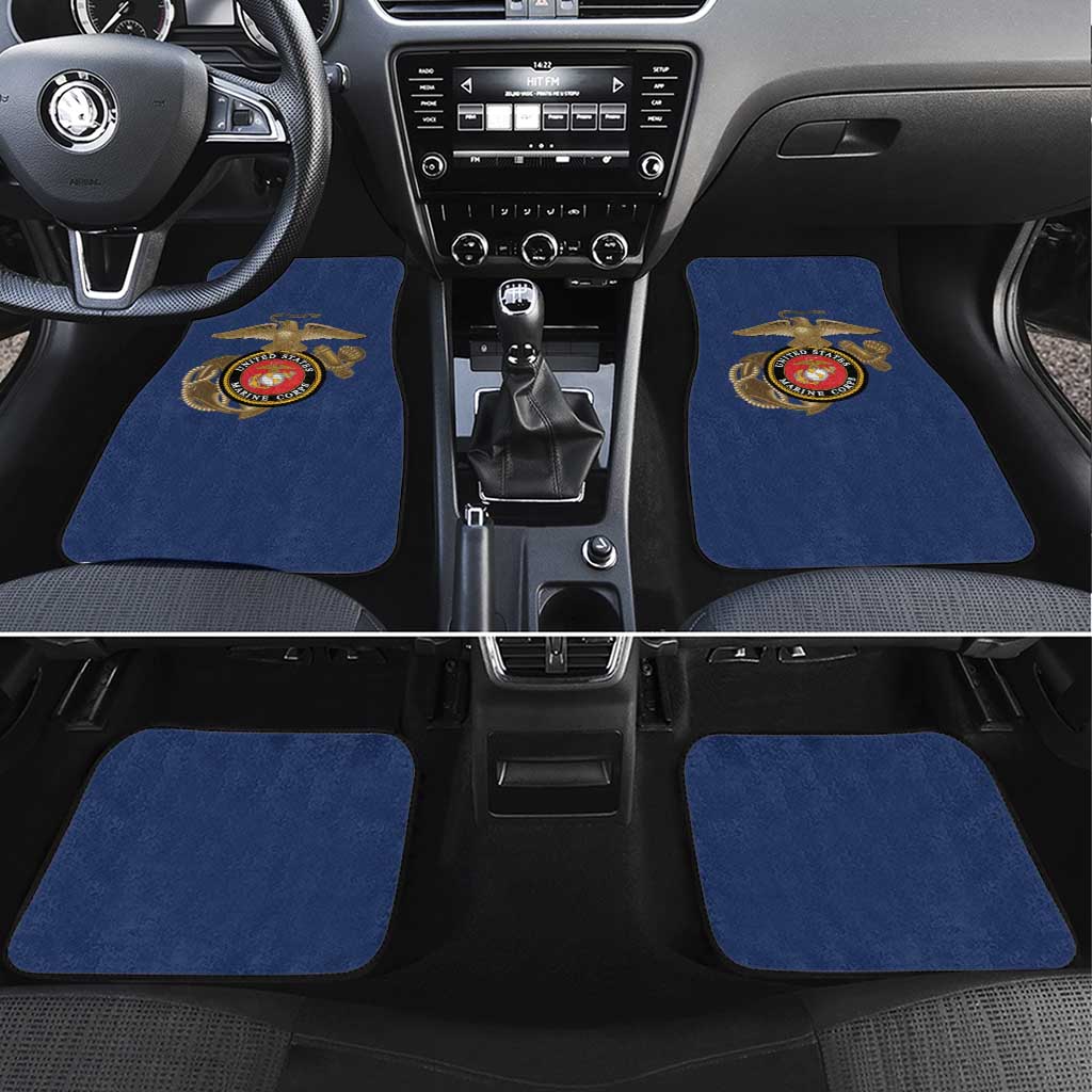 African American Heroes Car Mats Montford Point Marines - Blue - African Pride