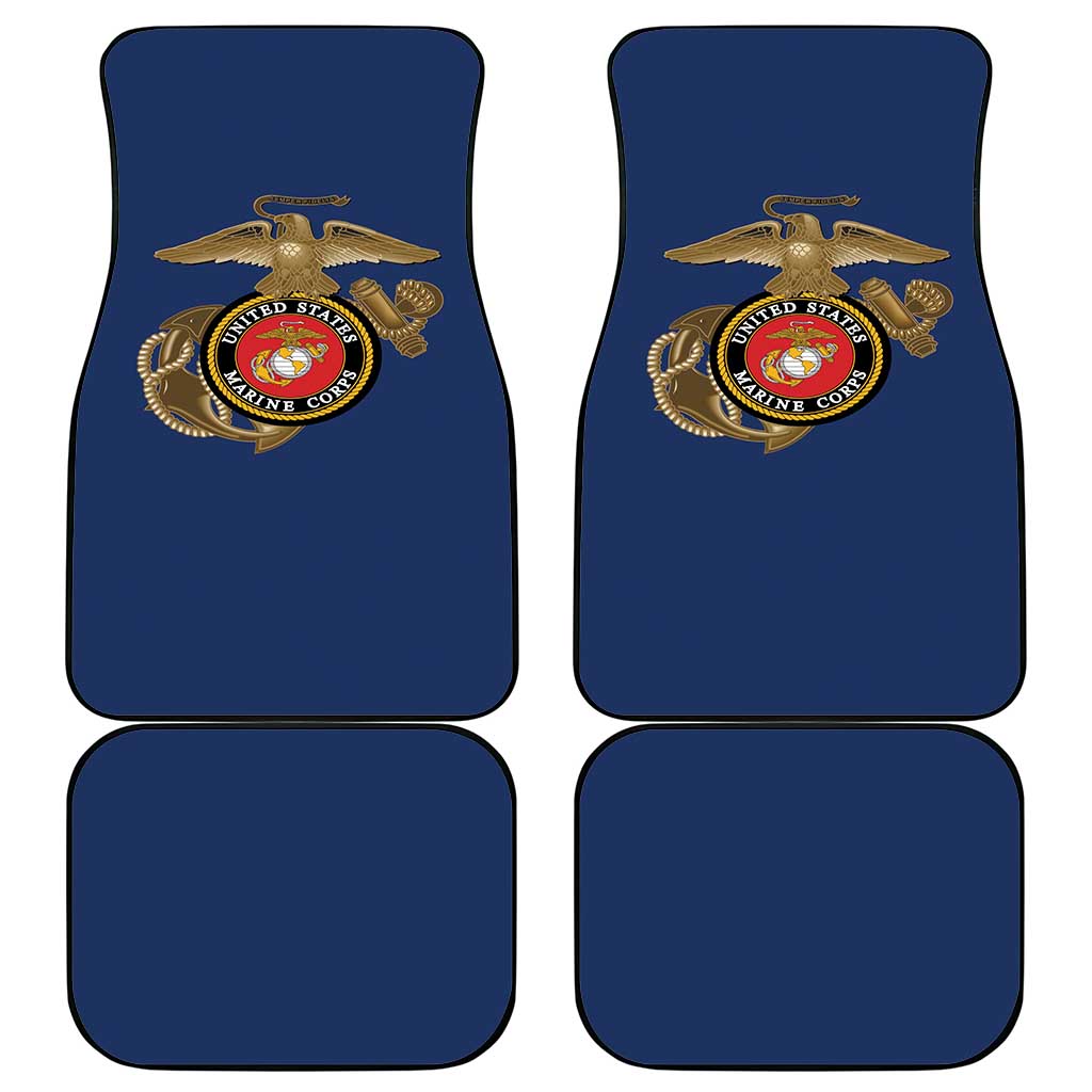African American Heroes Car Mats Montford Point Marines - Blue - African Pride