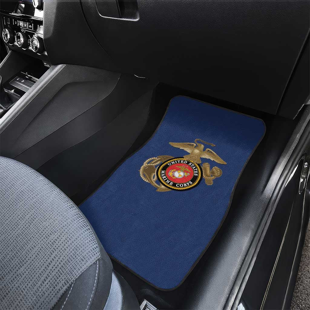 African American Heroes Car Mats Montford Point Marines - Blue - African Pride