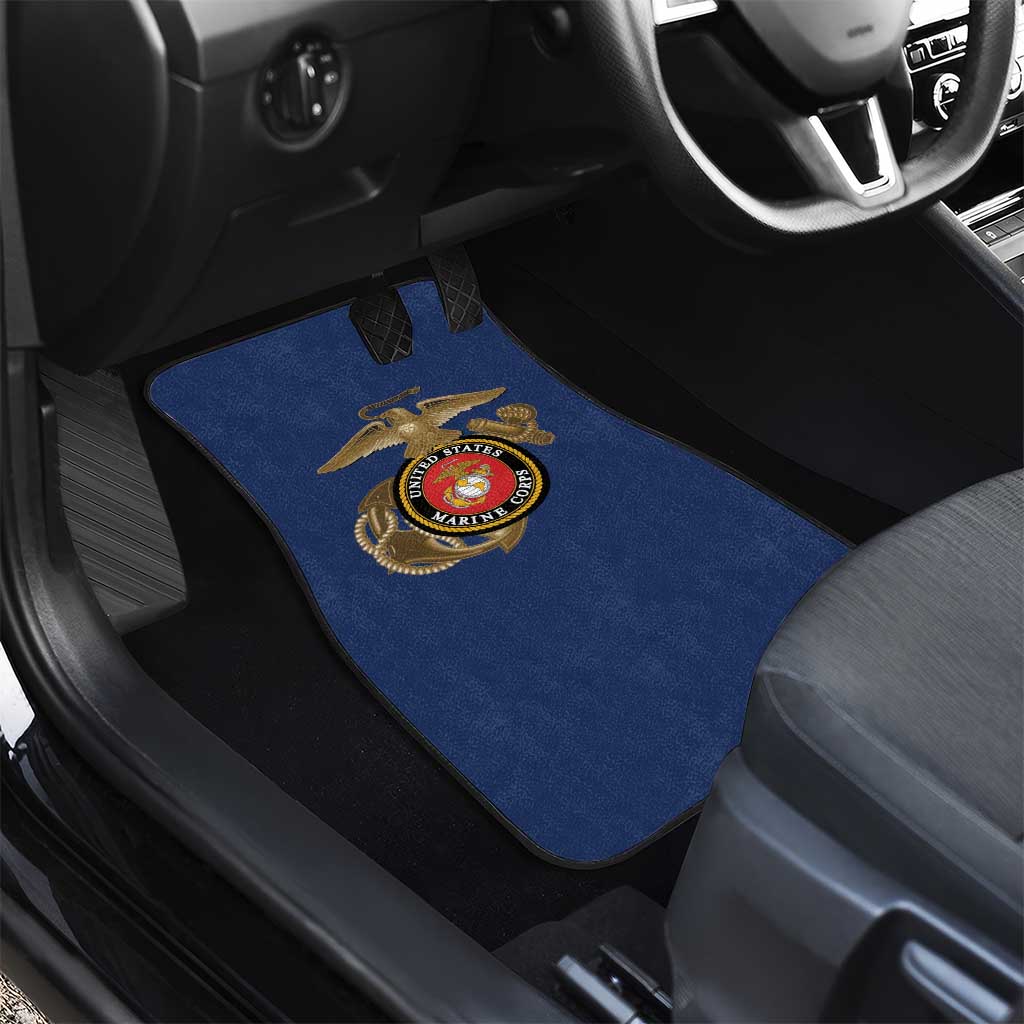 African American Heroes Car Mats Montford Point Marines - Blue - African Pride