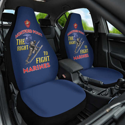 African American Heroes Car Seat Cover Montford Point Marines - Blue - African Pride