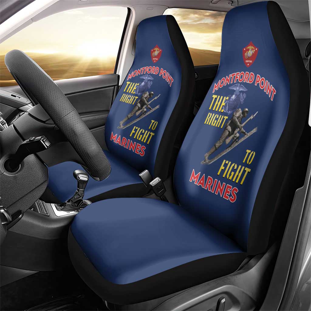 African American Heroes Car Seat Cover Montford Point Marines - Blue - African Pride