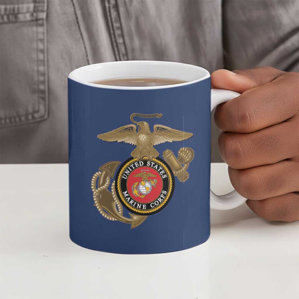 Montford Point Marines Ceramic Mug The Right To Fight - Blue