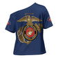 Montford Point Marines Cross Shoulder Shirt The Right To Fight - Blue