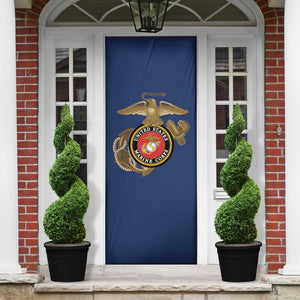 Montford Point Marines Door Cover The Right To Fight - Blue