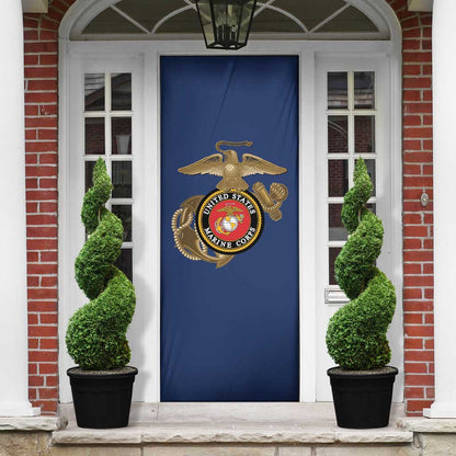Montford Point Marines Door Cover The Right To Fight - Blue