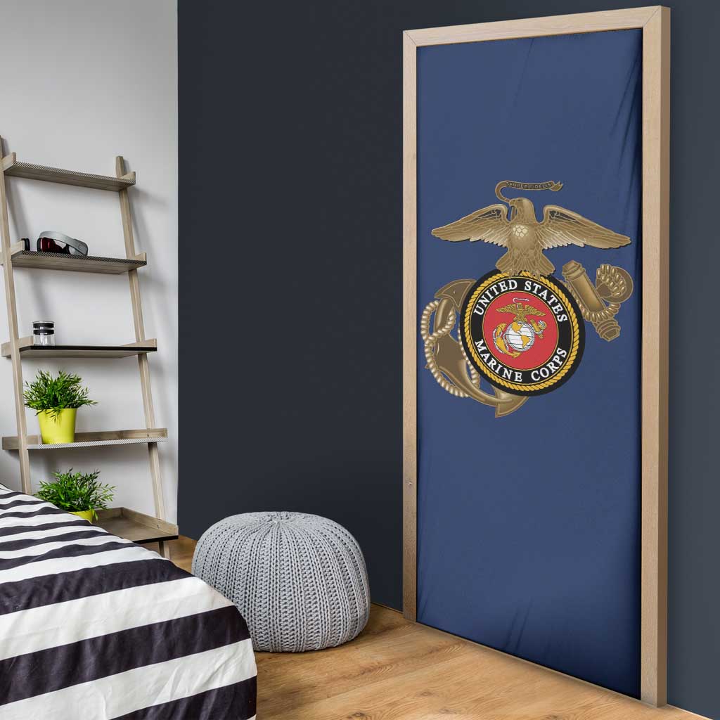 Montford Point Marines Door Cover The Right To Fight - Blue