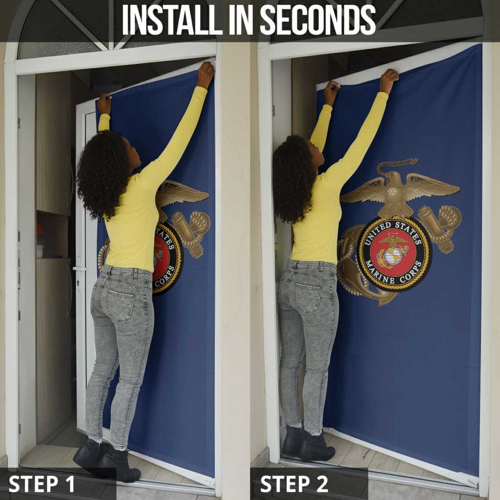 Montford Point Marines Door Cover The Right To Fight - Blue