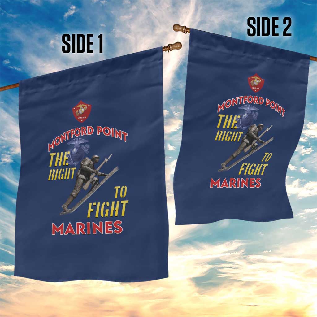 African American Heroes Garden Flag Montford Point Marines - Blue - African Pride