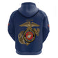 African American Heroes Hoodie Montford Point Marines - Blue - African Pride