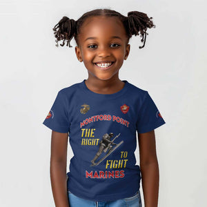 African American Heroes Kid T shirt Montford Point Marines - Blue - African Pride