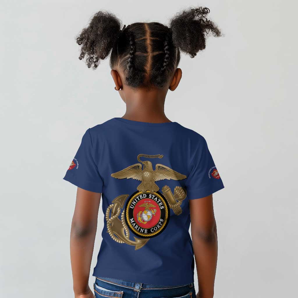 African American Heroes Kid T shirt Montford Point Marines - Blue - African Pride