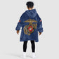 African American Heroes Kid Wearable Blanket Hoodie Montford Point Marines - Blue - African Pride