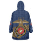 African American Heroes Kid Wearable Blanket Hoodie Montford Point Marines - Blue - African Pride