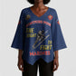 Montford Point Marines Kimono Sleeve Blouse The Right To Fight - Blue