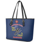 African American Heroes Leather Tote Bag Montford Point Marines - Blue - African Pride