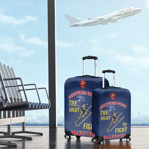 African American Heroes Luggage Cover Montford Point Marines - Blue - African Pride