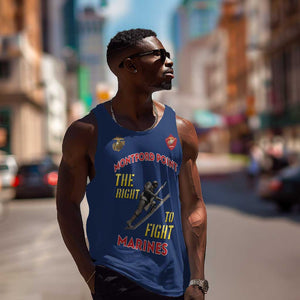African American Heroes Men Tank Top Montford Point Marines - Blue - African Pride