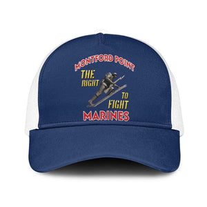 Montford Point Marines Mesh Trucker Cap The Right To Fight - Blue - African Pride