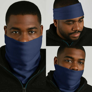 African American Heroes Neck Gaiter Montford Point Marines - Blue - African Pride