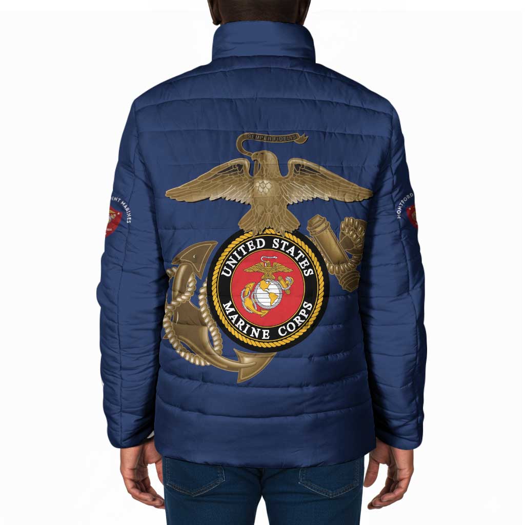 Montford Point Marines Padded Jacket The Right To Fight - Blue
