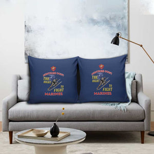 Montford Point Marines Pillow Cover The Right To Fight - Blue