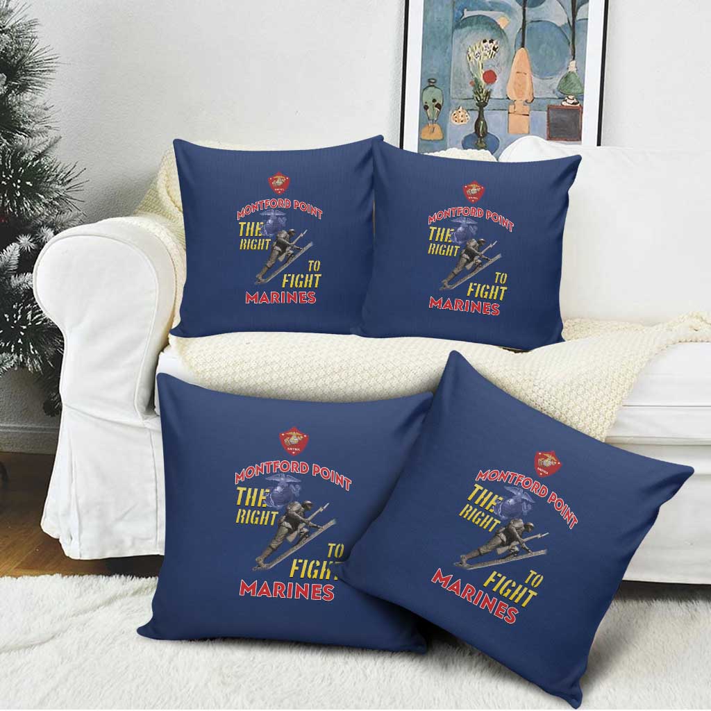 Montford Point Marines Pillow Cover The Right To Fight - Blue