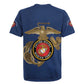 African American Heroes Rugby Jersey Montford Point Marines - Blue - African Pride