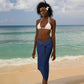 African American Heroes Sarong Montford Point Marines - Blue - African Pride