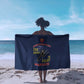 African American Heroes Sarong Montford Point Marines - Blue - African Pride
