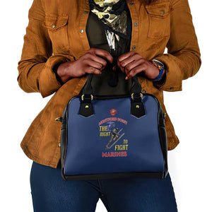 African American Heroes Shoulder Handbag Montford Point Marines - Blue - African Pride
