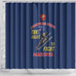 African American Heroes Shower Curtain Montford Point Marines - Blue - African Pride