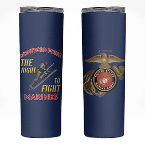 African American Heroes Skinny Tumbler Montford Point Marines - Blue - African Pride