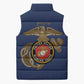 Montford Point Marines Sleeveless Puffer Jacket The Right To Fight - Blue