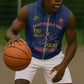 African American Heroes Sleeveless Zip Hoodie Montford Point Marines - Blue - African Pride