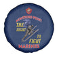 African American Heroes Spare Tire Cover Montford Point Marines - Blue - African Pride