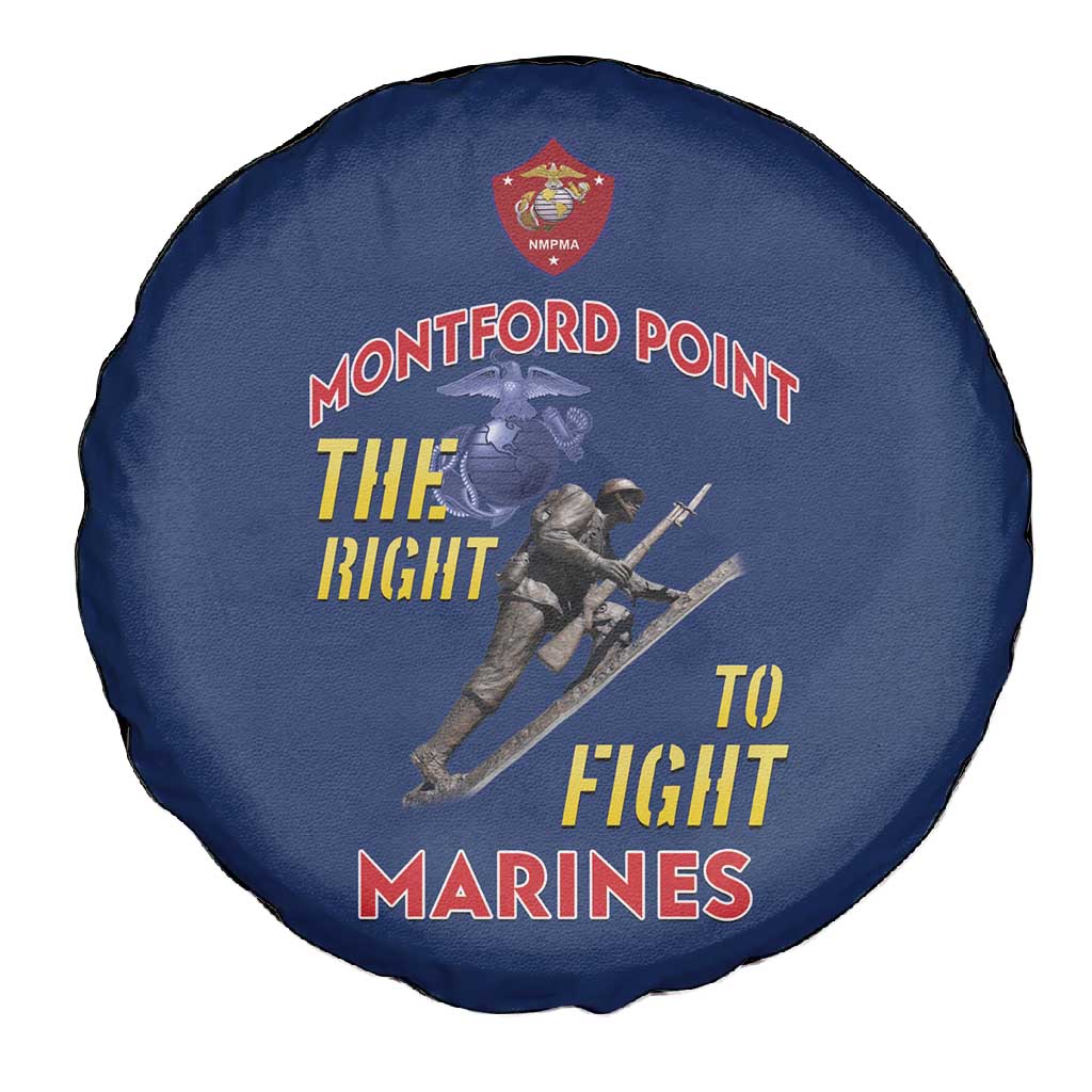 African American Heroes Spare Tire Cover Montford Point Marines - Blue - African Pride