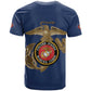 African American Heroes T shirt Montford Point Marines - Blue - African Pride