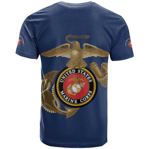 African American Heroes T shirt Montford Point Marines - Blue - African Pride
