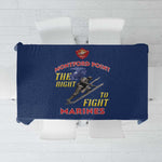 African American Heroes Tablecloth Montford Point Marines - Blue - African Pride
