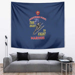 African American Heroes Tapestry Montford Point Marines - Blue - African Pride