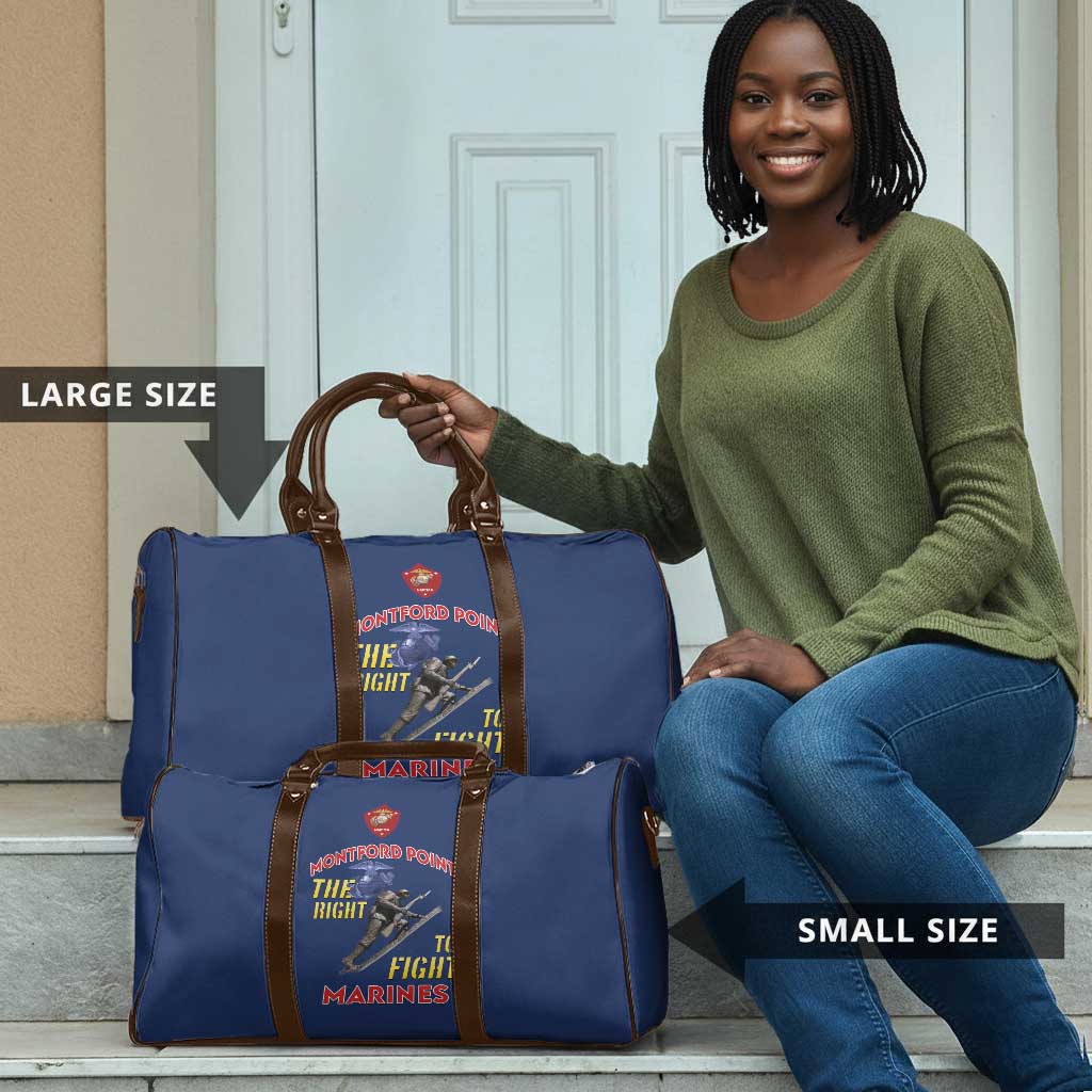 Montford Point Marines Travel Bag The Right To Fight - Blue