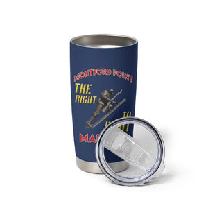 African American Heroes Tumbler Cup Montford Point Marines - Blue - African Pride