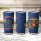 African American Heroes Tumbler Cup Montford Point Marines - Blue - African Pride