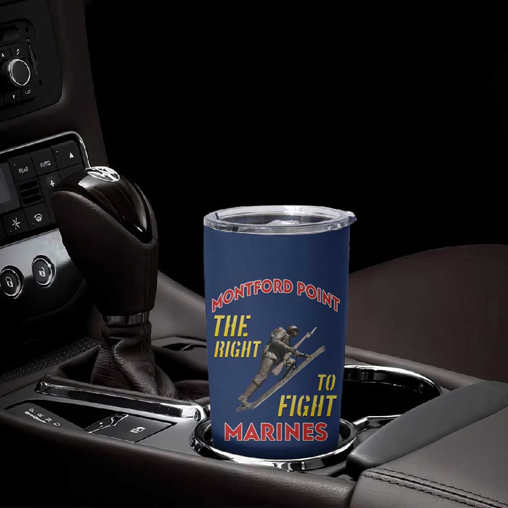 African American Heroes Tumbler Cup Montford Point Marines - Blue - African Pride